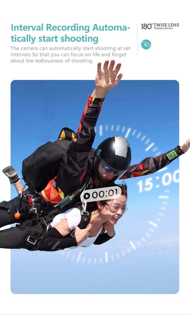 Small Action Camera Sports Cam Bodycam Rotating Lens Go WiFi Digital Pro Video Runcam Instant for Hero 10 11 12 13 Photography.