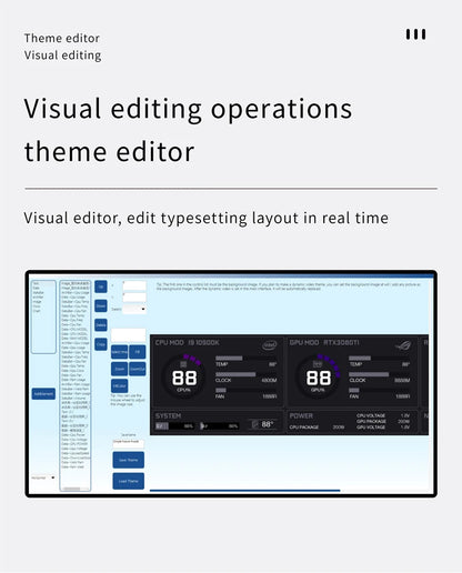3.5 / 5 Inch IPS Type-C Secondary Screen Mini Computer USB Display CPU GPU RAM HDD Monitor with Holder Metal Case No Use AIDA64