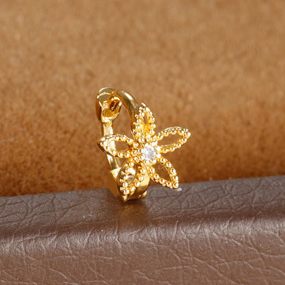 1Pc Stainless Steel Small CZ Hoop Cartilage Earrings Tiny Cross Tragus Rook Daith Earring Tragus Helix Rook Ear Piercing Jewelry