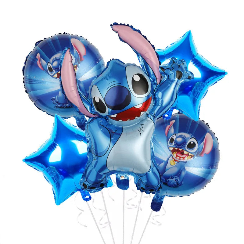 Stitch Party Supplies für Kinder Lilo und Stitch Geburtstag Party Dekorationen Luftballons Banner Tischdecke Hintergrund Geschirr.