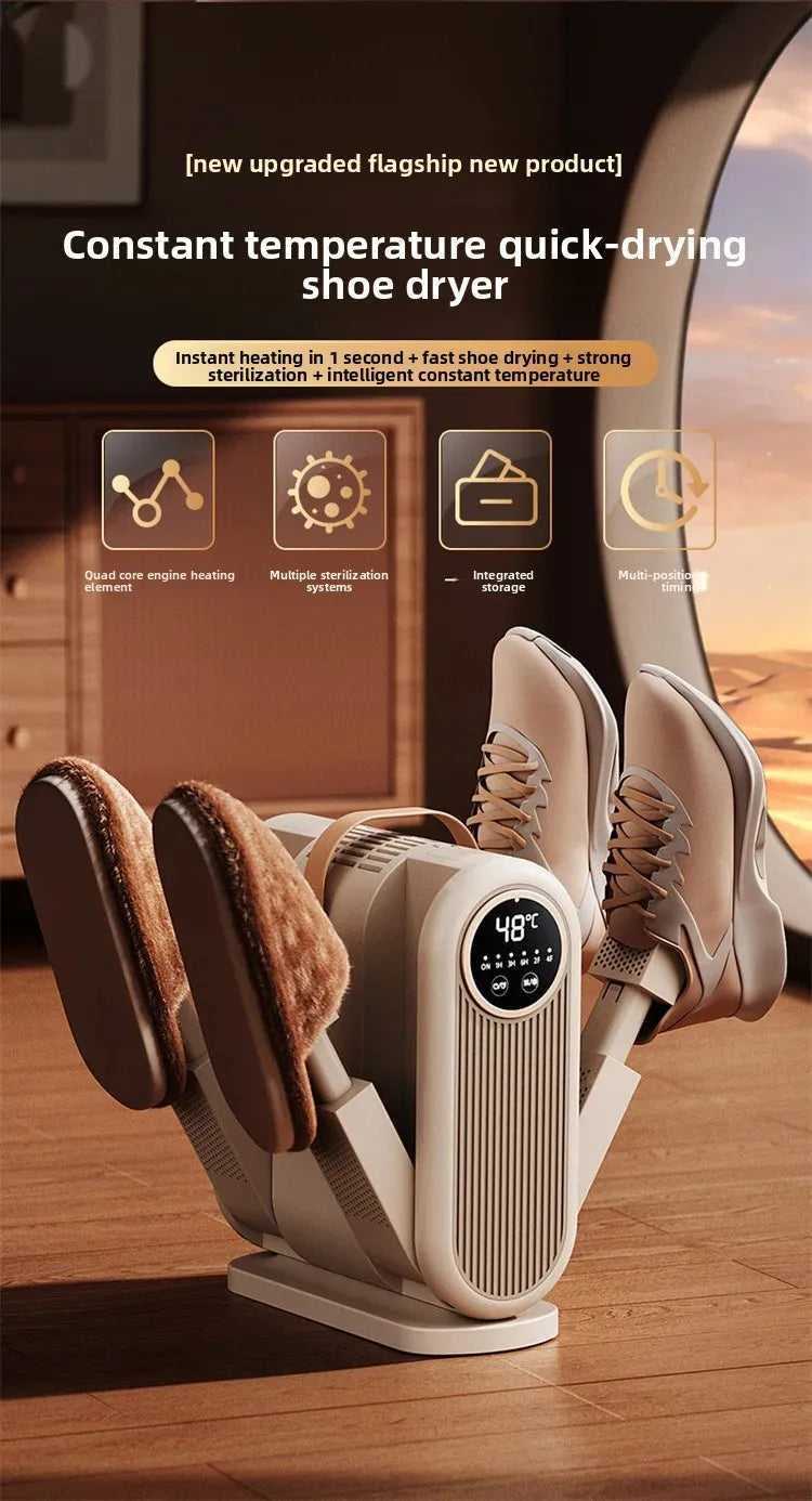 Portable Foldable Electric Shoe Dryer UV Blue Light UV Sterilization Deodorizing Shoe Dryer Fast Drying Household Shoe Dryer.