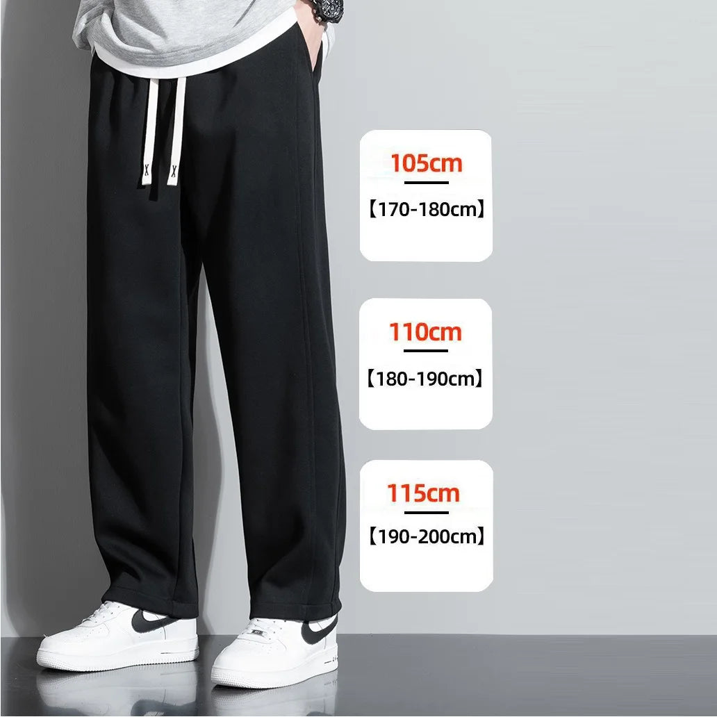 Extra Long leg Length Men's Tall Pants Elastic Waist Sweatpant Male Black Stretch Sport Jogger Trouser 190 Cm 195 107 115 200cm.