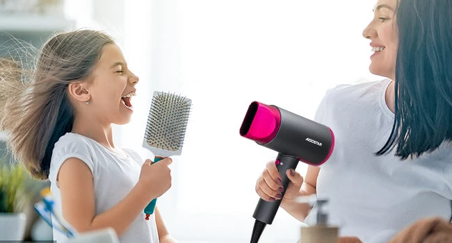 Aigostar Professional Hair Dryer, 2200W Hair Dryer, Negative Ion Technology, 2 Speed, 2 Heat and Cold Air Settings, Lightweight