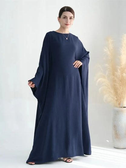 Ramadan Eid Baumwolle Leinen Khimar Abaya Set Dubai Muslim Sets Hijab Kleid Kaftan Abayas Kaftan Marocain Femme Vestidos Para Mujer