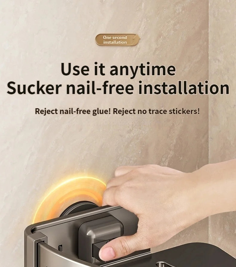 Saugnapf perforationsfreier Raum Aluminium Badezimmer Lagerregal Badezimmer Dreieckskorb Wandaufhänger Badezimmer Eckaufbewahrung