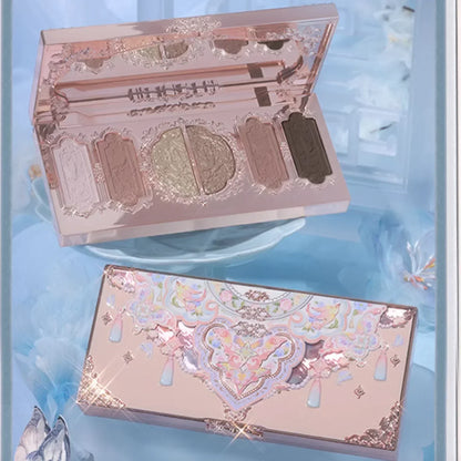 Flower Knows Butterfly Cloud Collar Collection Embossed Six-color Eyeshadow Palette Matte Shimmer Glitter Eye Makeup Cosmetics.