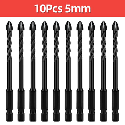 TOOLEYE Kreuz Hex Bohrer Set Für Beton Porzellan Fliesen Glas Metall Multifunktions Bohrer Bits Kit Power Werkzeuge Bohren Bohrer