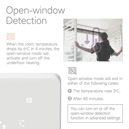 Beok Tuya Wifi Room Thermostat Underfloor Heating System Thermoregulator for Gas Boiler Electric Heating with Alexa Google Home.