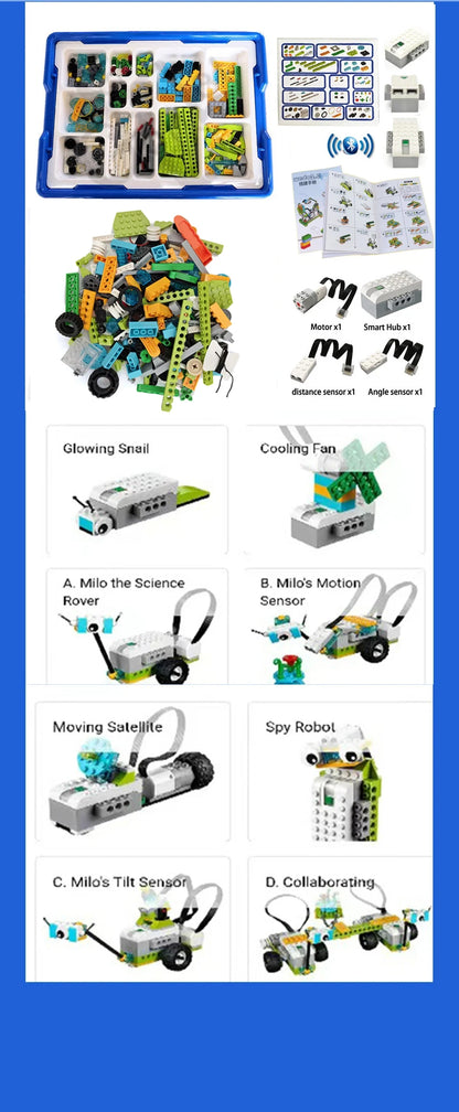 NEW 280PCS Parts WeDo 2.0 Robotics Construction Core Set Building Blocks Compatible with 45300 Scratch 3.0 Educational DIY Toys.