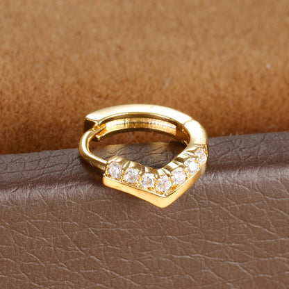 1Pc Stainless Steel Small CZ Hoop Cartilage Earrings Tiny Cross Tragus Rook Daith Earring Tragus Helix Rook Ear Piercing Jewelry.