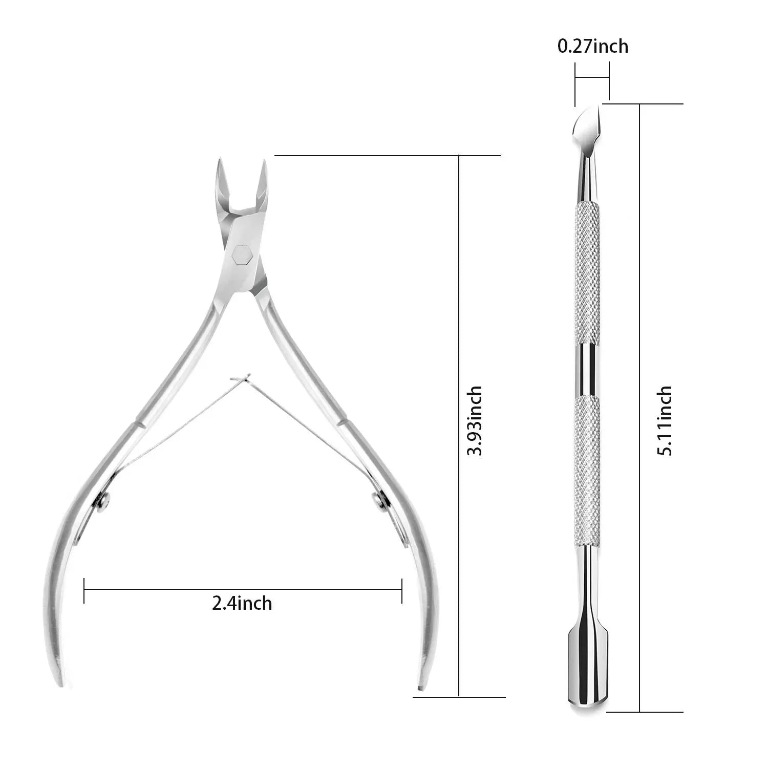 Stainless Steel Nail Scissor Steel Push Nail Art Tool Set Stainless Steel Nail Barb Scissor Nail Remover Skin Eliminator Pliers.