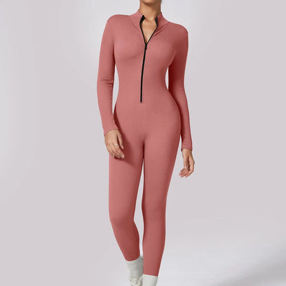 Women's Sporty Dry Fast Jumpsuit Yoga Suit Tight Dance Fitness One-Piece Clothing Set Comfortable Breathable Gymwear