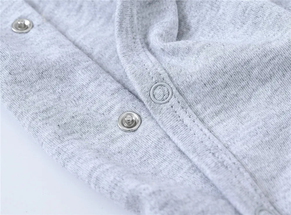 Herbst Langarm Baby Stram pler 100% Baumwolle einteilig Neugeborene Kleidung cool Bär Design 0-12m Kostüm.