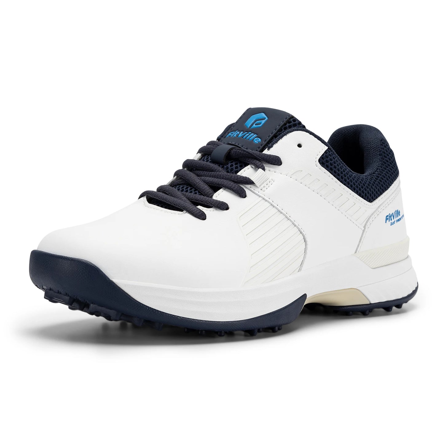 FitVille  Men's Golf Shoes Non-slip Wear-resistant Comfortable Professional Sports Sneakers for Swollen Feet Relieves Toe Pain.