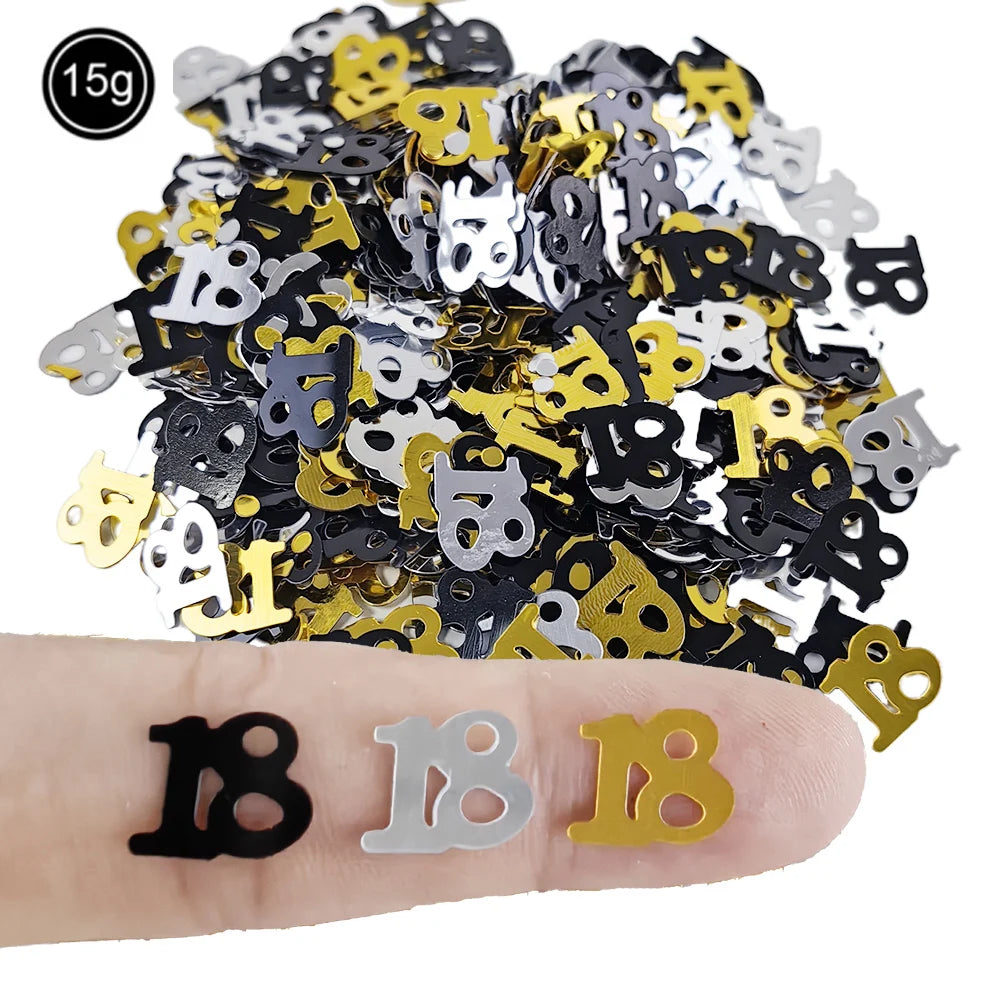 Dekore zum 18. Geburtstag für Jungen und Mädchen, Schwarz-Gold, Party-Banner, Ballon-Tischdecke, Teller, Tasse, Serviette, Partyzubehör zum 18. Geburtstag.