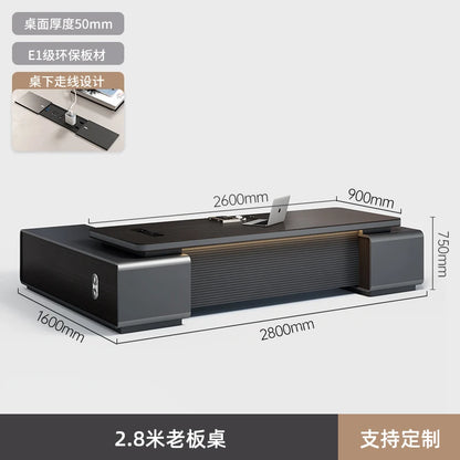 Nordischer minimalistischer Büroschreibtisch, moderner Luxus, Kreativität, Designer, L-förmiger Schreibtisch, fortschrittlicher Raum, Büromöbel, Arbeitstisch FYOD