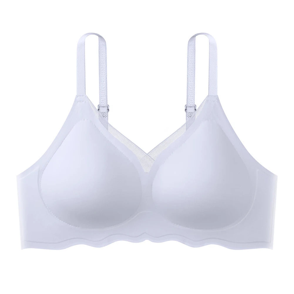 Daily Activities No-wire Bra Beautiful Back Casual Sexy Back Bra Casual Underwear Apricot Solid Pattern All Seasons.