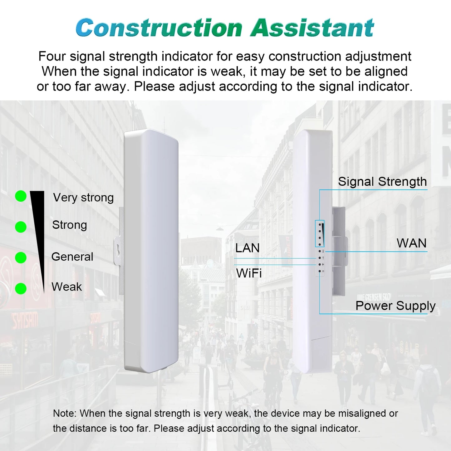 Comfast Outdoor Access Point 300Mbps 3-5KM Long Range Router CPE 2.4GHz Wireless Radio Bridge 2*14dBi Wifi Antenna Nanostation.