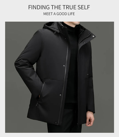 Top Grade Brand Casual Fashion Designer Warm Parka Coat Mens 2025 Newest Winter Jacket Quilted Windbreaker  Mens Clothes