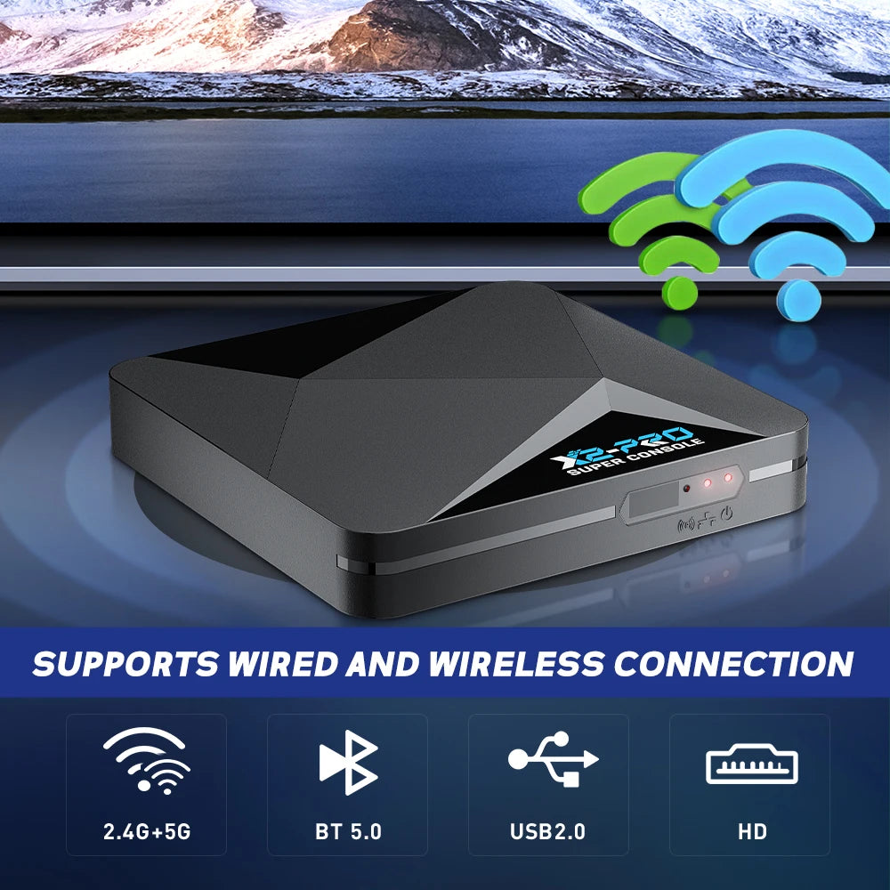 KINHANK Retro Video Game Console Super Console X2 Pro with 90000 Video Games for PS1/DC/MAME/SS with Gamepad Kid Gift Game Box.