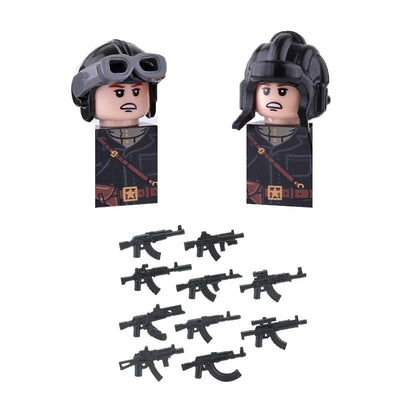 Military WWII Figure Building Blocks Accessories MP40 Rocket Launcher MG42 Officer Army Camouflage Soldier Pzf 98K Toy Gift N029