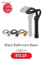 BAKALA Luxury  Mirror Matte  Black White Bathroom Faucet Basin Sink Tap Wall Mounted Square Brass Mixer LT-320BR