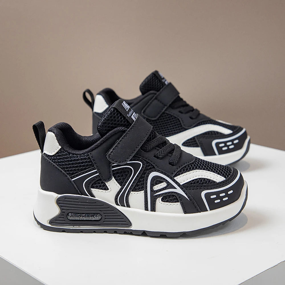 Autumn Children's Sport Shoes PU Leather Teenager Kid's Sneakers Anti-slippery Trend Fashion Girl's Sneakers Boy Running Shoes.