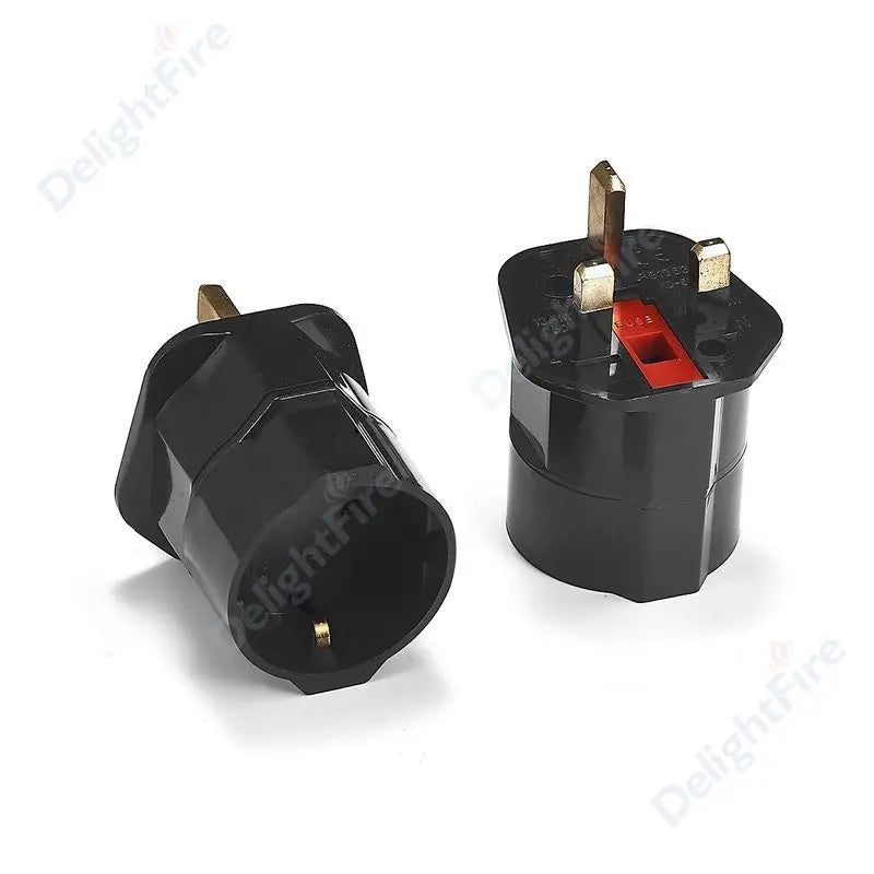 Europäischer EU-zu-UK-Steckeradapter, Standard Euro, 250 V, EU-Stecker auf UK-Steckdose, Netzteil, Steckdose.