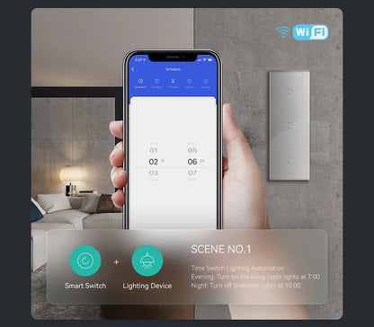 BSEED WIFI Touch Schalter Serie Wand Smart Licht Schalter Blaue LED Hintergrundbeleuchtung Glas Sensor Bildschirm Tuya APP Schalter EU Standard.