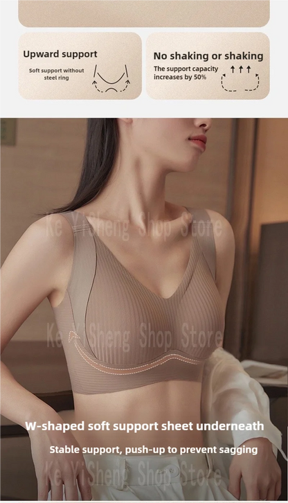 Non-trace body underwear women's bra anti-sag large size adjustment breast women big breasts small.