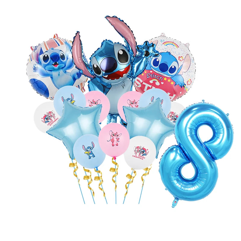 Disney Rosa Stich Geburtstag Party Dekorationen Mädchen Einweg Geschirr Ballon Kuchen Topper Tischdecken Liefert Baby Dusche.