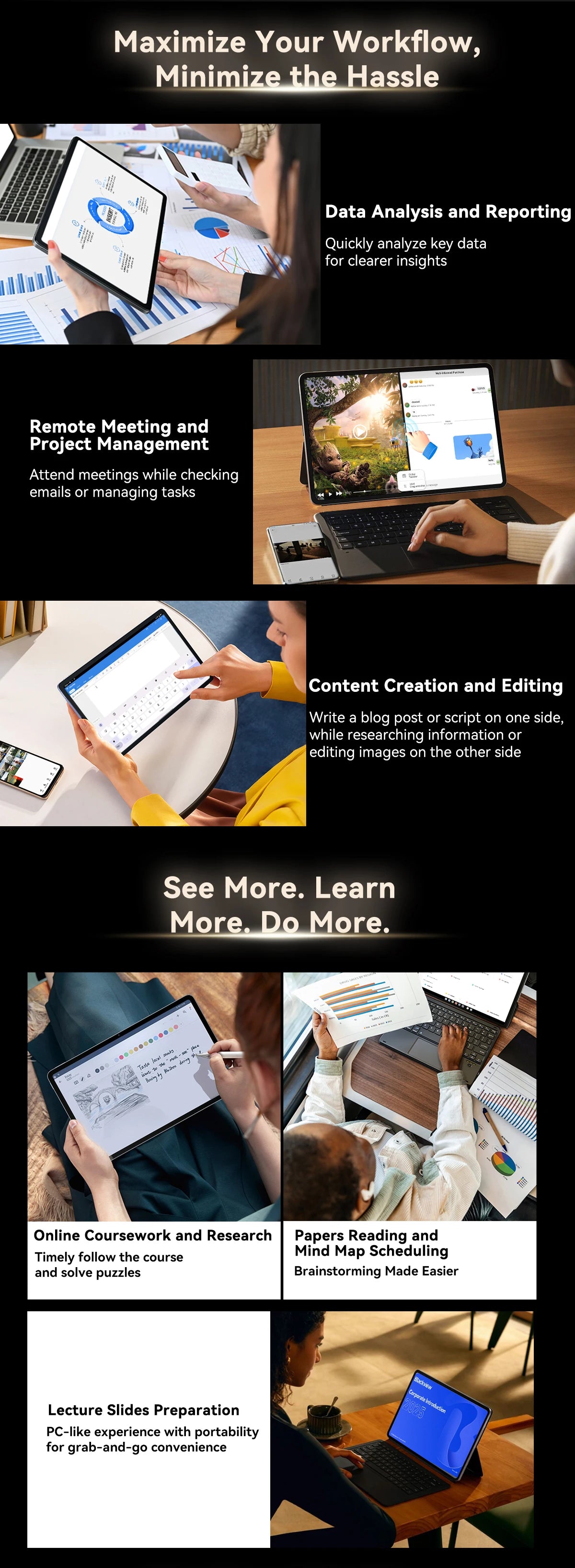 Blackview MEGA 2 Android 15 Tablet 12 inch 2K Display 36(12+24)GB 256GB Unisoc T615 9000mAh Battery Widevine L1 Pad PC.