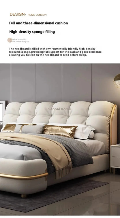 Ästhetisches, luxuriöses, einzigartiges Bett, Queen-Size-Bett, elastisches Schlafzimmer, Doppelbett, Schlafen, 180 x 200 cm, Camas De Matrimonio Dormitorio, Heimdekoration