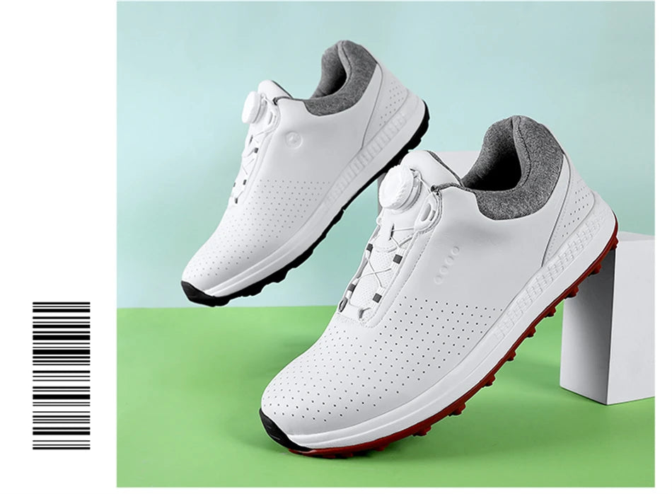 Breathable Luxury Golf Shoes Men Comfortable Outdoor Spikeless Golf Sport Training Sneakers Non-Slip Waterproof Walking Footwear.
