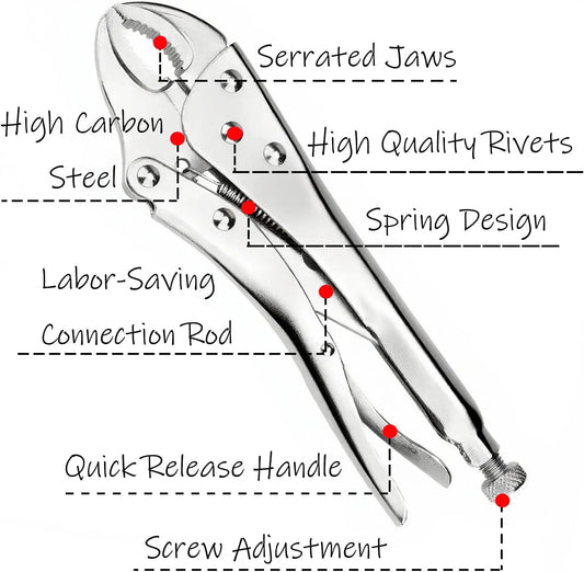 5/7/10 zoll Multifunktionale Einstellbare Metall Gesicht Heavy Duty Locking Zangen Locking Schweißen Klemme Schraubstock Grip Reparatur hand Werkzeuge