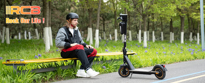 RCB 350W Foldable Electric Scooter for Adult ABE, Double Brake Waterproof Body E-Scooter, 10in Honeycomb Tires 120kg Capacity.