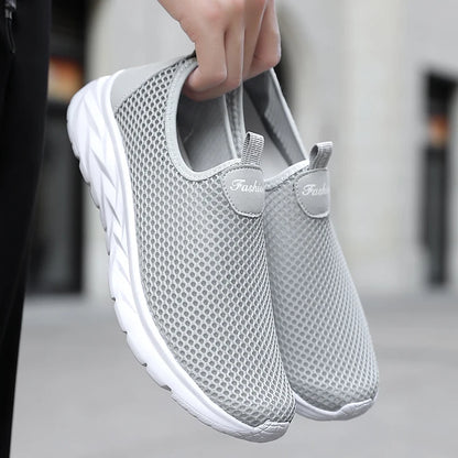 YRZL Sneakers Men Summer Casual Shoes Men Mesh Breathable Outdoor Non Slip Sports Shoes Slip on Loafers for Men Pius Size 39-46.