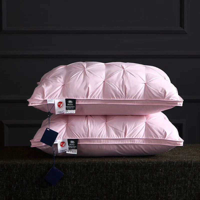 95% Goose Down Pillow for 5-Star Hotel Home,Pure Cotton Pillowcase,3D Bread Bedroom Sleeping Pillow,Adult Low-Mid-high almohadas.