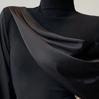 Long-sleeved shirt women's 2024 spring and autumn new light luxury fashion splicing design sense niche temperament versatile top.