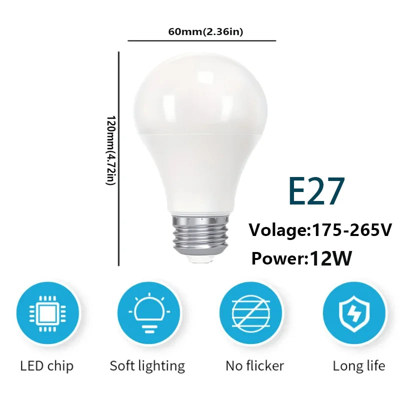 24 stücke Led-lampe E27 AC220V Led-leuchten 12 W 15 W Energiesparlampe Warm Kalt Neutral Licht für Wohnzimmer Hause Innen LED Bombilla.