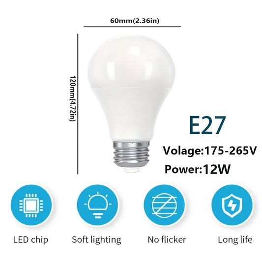 24 stücke Led-lampe E27 AC220V Led-leuchten 12 W 15 W Energiesparlampe Warm Kalt Neutral Licht für Wohnzimmer Hause Innen LED Bombilla.