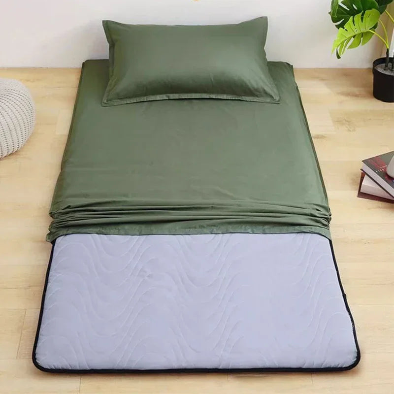 WASART 360° fully enclosed with zipper mattress protector cover couple/student single double bed sheet protection pad king size.