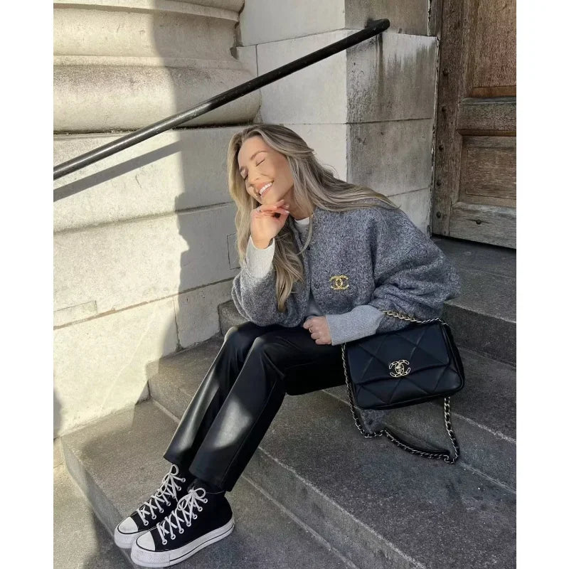 TRAFZR Damenjacken Frühling 2023, elegantes Fleece, Vintage, neue Oberbekleidung, Langarm, Harajuku, Y2k, Streetwear, Bomberjacken.