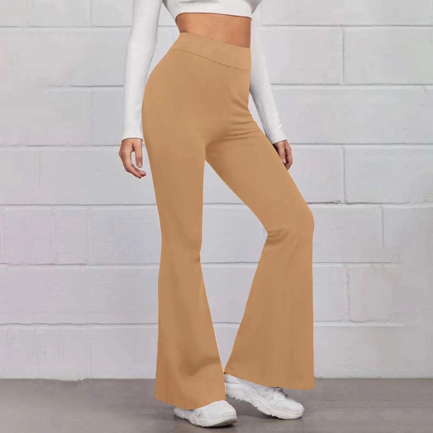 Sport Micro Flared Fitness Hosen Yoga erscheinen dünn hoch taillierte Hüfte heben nahtlose Hose mit weitem Bein ausgestellte Hosen für Frauen