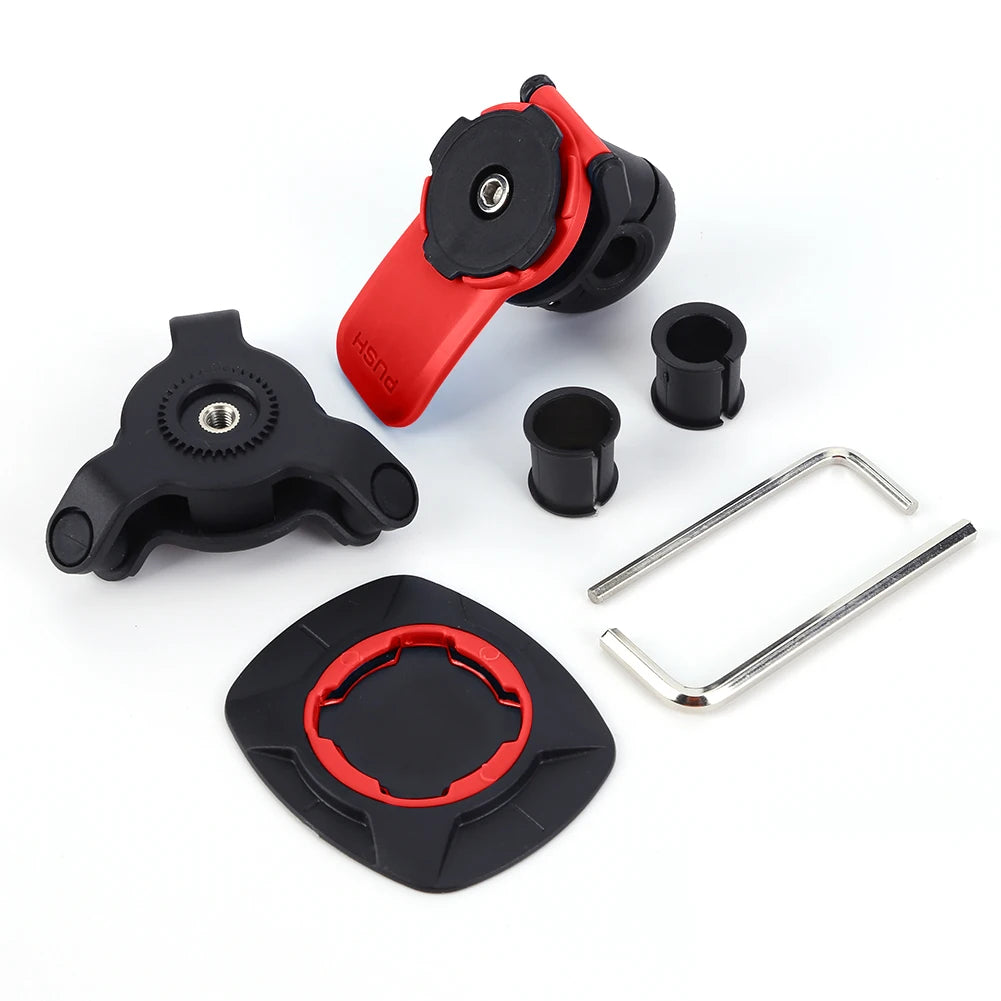 Universal Motorcycle Bike Phone Holder Stand Bicycle Phone Bike Holder 360° Rotatable Support Security Bracket Quick Release.