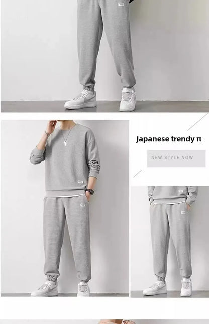 Loose Men's Long Sleeve Hoodie And Pants Set Spring Autumn New Style Casual Sports Youth Loose Fit Male Fashion Outfit