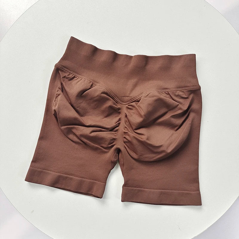 Shorts Low Ribbed Band Gym Shorts Women Workout Clothes Scrunch Bum Seamless Shorts Yoga Biker Sports Shorts.