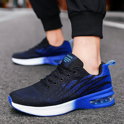 YRZL Men's Sneakers Summer Non Slip Breathable Mesh Tennis Shoes Male Lightweight Walking Shoes Casual Lace Up Sports Sneakers.