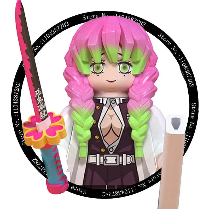 2025 Hot Toys WM6116 WM6138 Demon Slayer Blade Building Blocks Mini Action Figure Accessories Halloween Christmas Gifts for Kids