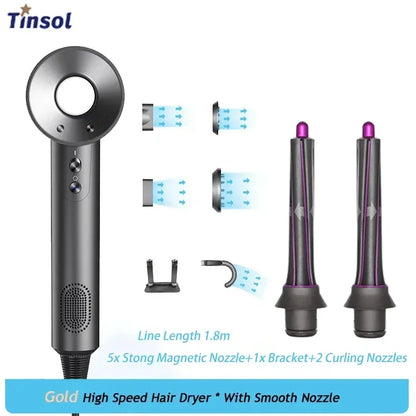 Professional negative ion hair dryer, high-speed constant temperature bladeless hair dryer home negative ion hair dryer
